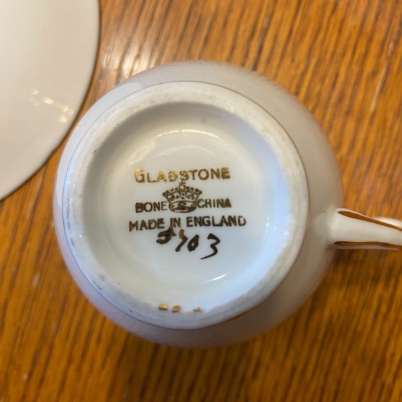 Vintage Gladstone Numbered Bone China Cup and Saucer - Picture 11 of 14